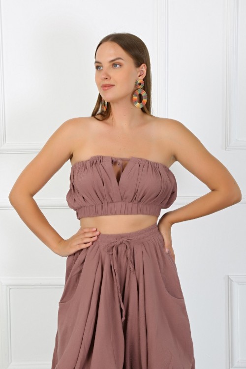 BLOOM ŞİLE BEZİ BÜSTİYER - KAHVE