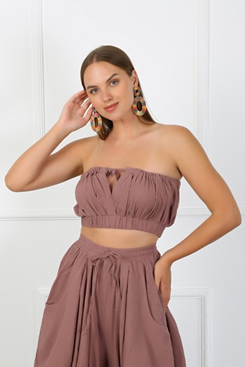 BLOOM ŞİLE BEZİ BÜSTİYER - KAHVE