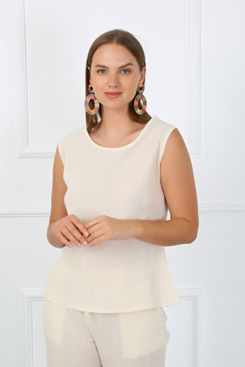 LARA BLUZ - KREM