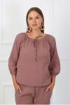 ŞİLE BLUZ - KAHVE