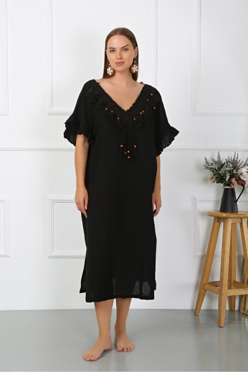 LEDA ELBİSE - SİYAH