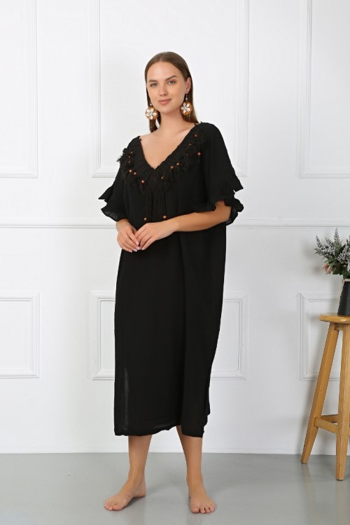 LEDA ELBİSE - SİYAH