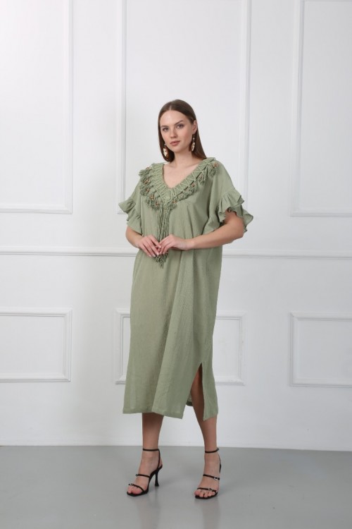 LEDA ELBİSE - YEŞİL