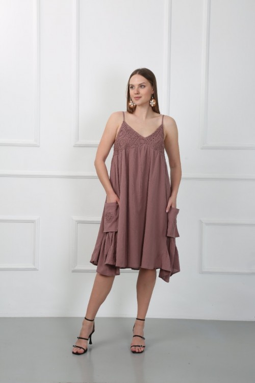 LUNA ELBİSE - KAHVE