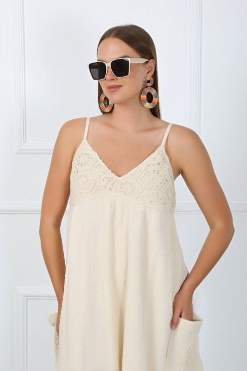 LUNA ELBİSE - KREM