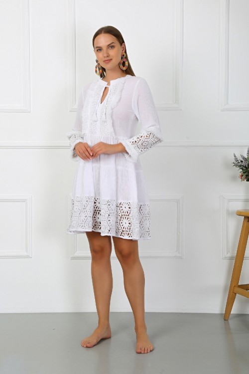 DAFNE ELBİSE - BEYAZ