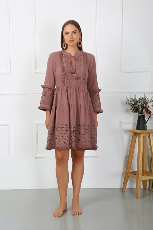 DAFNE ELBİSE - KAHVE