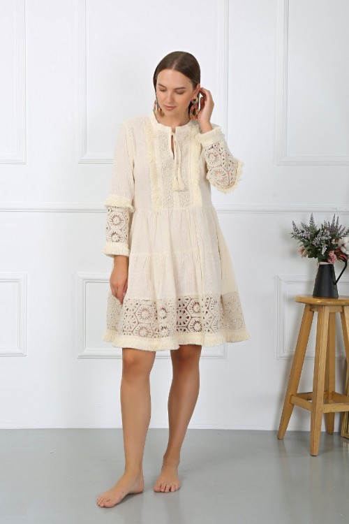 DAFNE ELBİSE - KREM