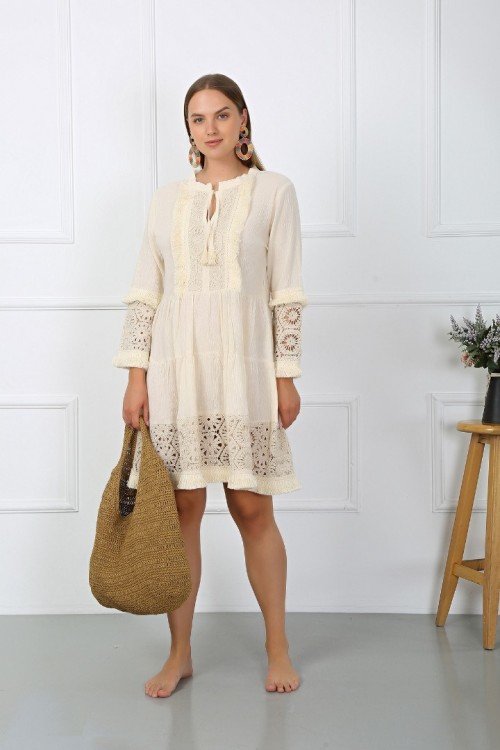 DAFNE ELBİSE - KREM